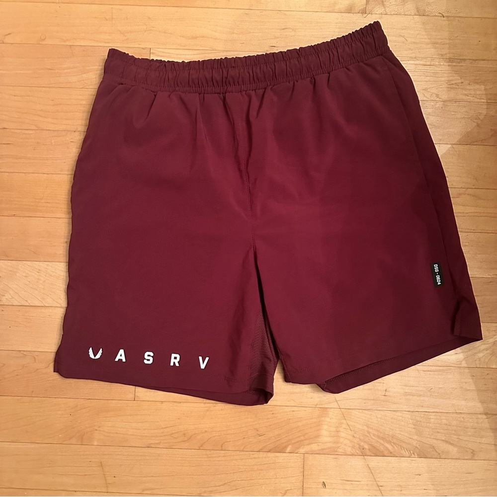 ASRV Men's 7" Liner Shorts in Rosewood